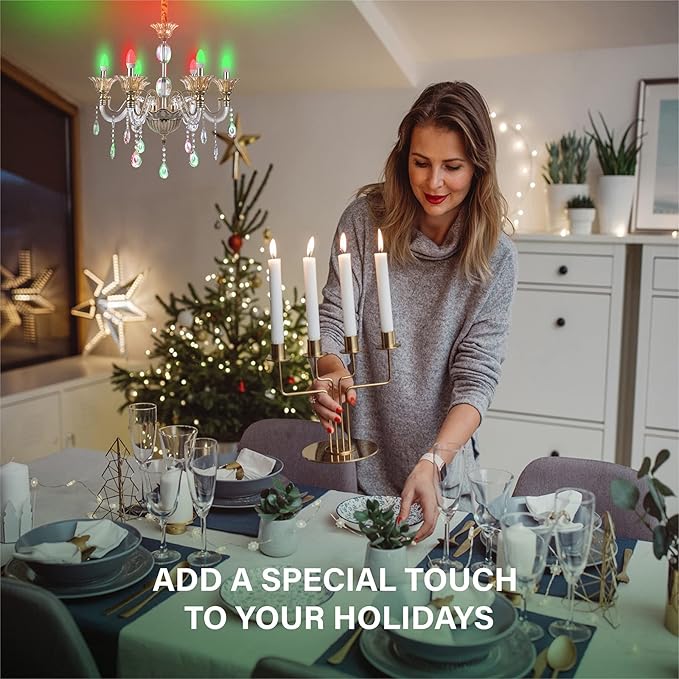 Sengled Smart Light Bulbs, LED Candelabra Bulbs E12 Base, Smart Bulbs That is Compatible with Google, Dimmable, 5W (40W Equivalent) 450LM, No Hub Required, Only 2.4GHz WiFi Support, 2 Pack