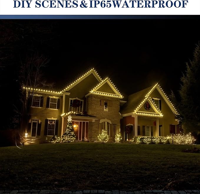 25 Pack C7 Warm White LED Replacement Bulbs – Dimmable White LED Lights Bulbs Decoration, 0.72W Indoor Outdoor Christmas Waterproof Bulbs, Warm Night Light, E12 Candelabra Base, IP:65