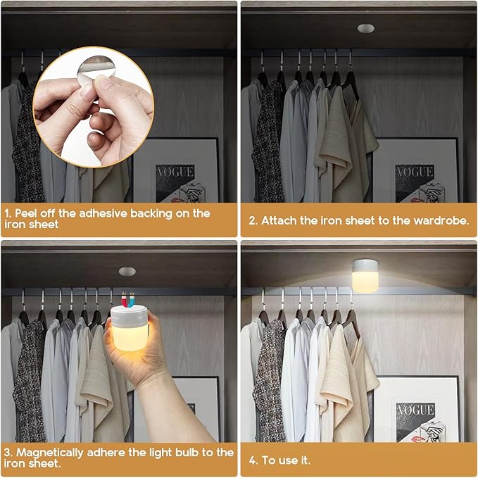 Qoollife E26 Rechargeable Light Bulbs with Remote Control, Battery Operated Light Bulb 9W 2000mAh, 4 Timer Settings for Lamp Lamps Tent Closet Camping USB Battery Powered Light Bulbs (1-Pack)