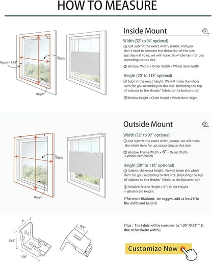 Yoolax Smart Top Down Bottom Up Roman Shades, Motorized Roman Shades with Remote, Blackout Smart Blinds Work with Alexa, Google Home, Apple Homekit for Living Room Bedroom, Customized (Foggy White)