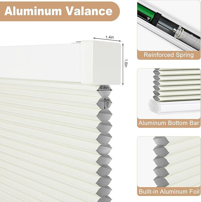 Smart Custom Motorized Cellular Shades – Remote & App Controlled Electric Window Blinds, Automated Blackout Honeycomb Blinds for Home, Alexa Google Siri Compatible – Made to Order (22”-112” W)