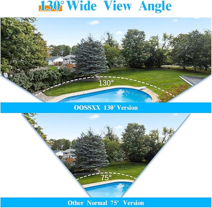 OOSSXX (5.0MP & 130° Wide-Angle 2-Way Audio PIR Detection Dual Antennas Enhance WiFi Security Wireless Camera System Outdoor Wireless Security Camera, Home Surveillance Bullet Exterior Cameras,1-Pack
