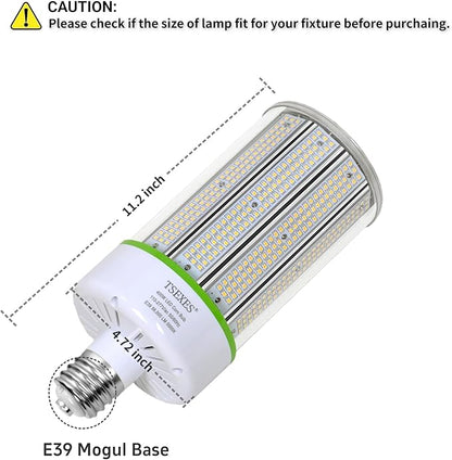 TSEXES 400W LED Corn Cob Light Bulb,E39 Mogul Base Bulb,5000K Daylight 56,000LM,for Commercial Industrial,Street,Warehouse,Park Lot Lighting,High Bay Fixtures
