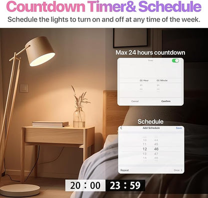 ORALUCE Bluetooth Smart Light Bulb A19 E26,9W LED Light Bulb Color Changing APP Dimmable, 60W Equivalent RGBCW LED Bulb 900 Lumens Multicolor,1P (No WiFi Connection)