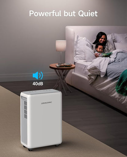 30 Pints Dehumidifier for Basement, 2000 Sq. Ft Dehumidifiers for Home with Drain Hose, Quiet Smart Humidity Control for Bedroom Bathroom with Auto Shut Off, 24H Timer