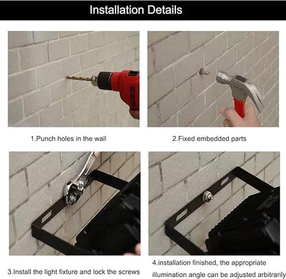 4Pack LED Flood Light Outdoor,150W LED Work Light 15500lmwith 6FT US Plug,IP66 Waterproof Exterior Security Lights,6000K Daylight White Outside Floodlights Slim Design for Playground Yard