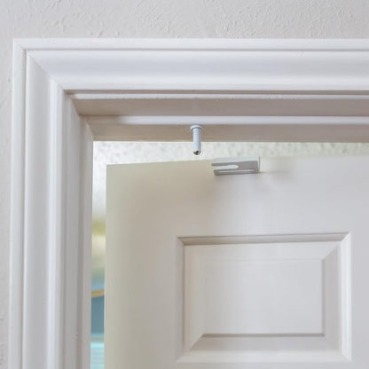 4 Pack GlideLok Child Safety Door Top Lock | for Toddler Childproofing | Opens From Both Sides | Measure Door First to Ensure Proper Fit | Drilling Into Door Frame Required | Screw Included
