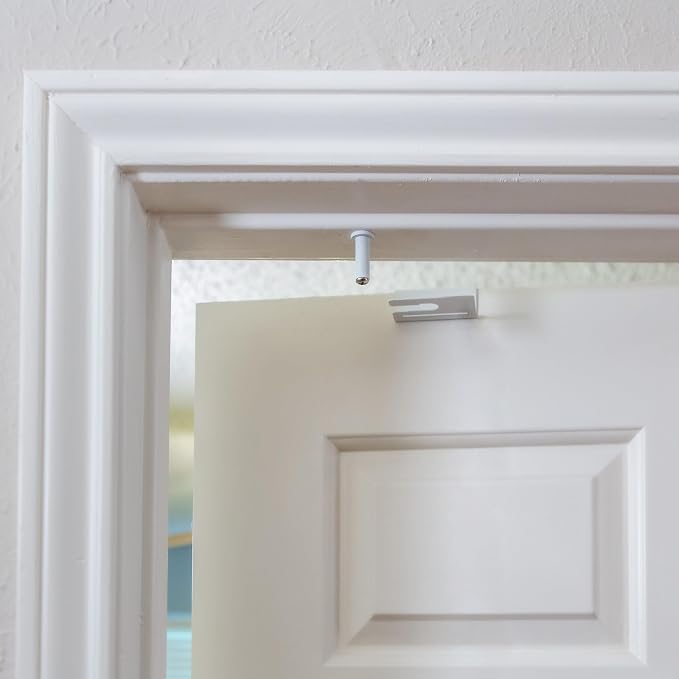 1 Pack GlideLok Child Safety Door Top Lock | for Toddler Childproofing | Opens From Both Sides | Measure Door First to Ensure Proper Fit | Drilling Into Door Frame Required | Screw Included