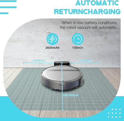 Kilgone Robot Vacuum and Mop, App/Alexa Control for Pet Hair, Hard Floor, Carpet, Customized Cleaning