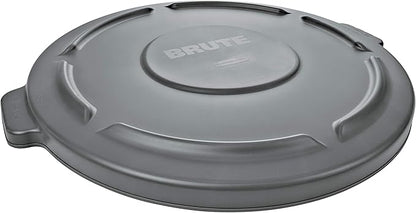 Rubbermaid 263100GY Round Flat Top Lid, for 32-Gallon Round Brute Containers, 22 1/4-Inch, dia., Gray