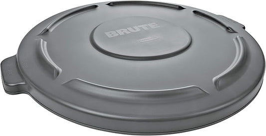 Rubbermaid 263100GY Round Flat Top Lid, for 32-Gallon Round Brute Containers, 22 1/4-Inch, dia., Gray