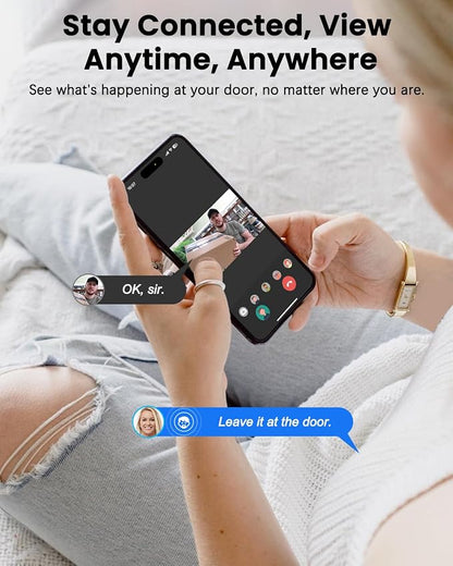 Peephole Camera for Apartment Door, 2K Doorbell Camera with 4.3" Monitor