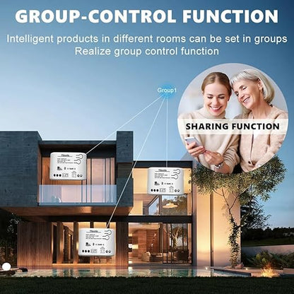 EWeLink 1CH Wireless Smart Switch AC85V-250V Smart WiFi Relay Switch Module, Bluetooth Network, Compatible with Alexa Google Home