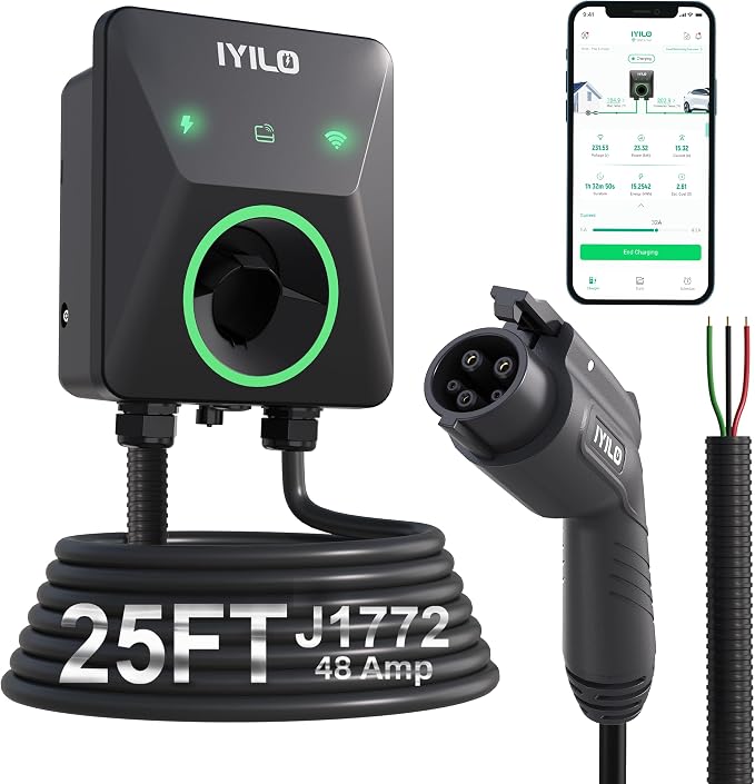 Level 2 EV Charger, 48Amp/11.5KW/240V, UL 2594, ETL & Energy Star