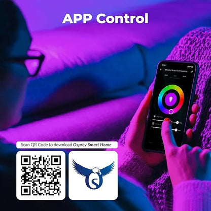 Smart Light Bulbs, 16 Million RGBCW/WW LED Light Bulbs, Music Sync, Bluetooth and Wi-Fi, App Control, A19 E26 9W (60W Equivalent), 806LM, 4 Pack