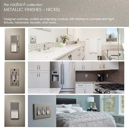 Legrand Radiant Digital Light Switch Countdown Timer, Decorator Rocker Wall Switch, 4-Button, RT2NICCV4 (Pack of 2)