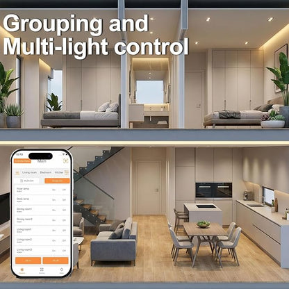 ILC BR30 LED Recessed Can Light Bulbs, Indoor Flood Light Bulb, Bluetooth APP Control, 2700K-6000K Tunable with Sleep/Wake Modes, E26 Base 10W 900LM (70W Equiv.), Fits 5"/6" Recessed Cans, 6 Pack
