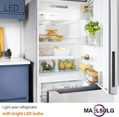 LED Appliance Bulb, 40W Equivalent, Range Hood Light Bulbs, Daylight White 5000K, 5W 500 Lumens, Non-Dimmable, E26 Base, Refrigerator Light Bulb, A15 Frosted, Pack of 2, Freezer Fridge Light Bulb