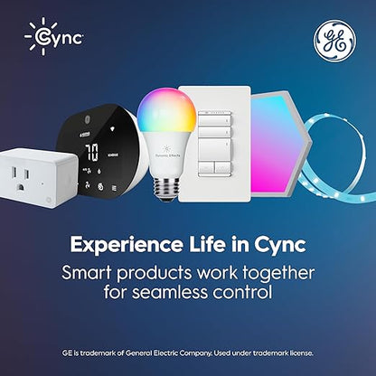 GE Cync PAR38 Smart LED Light Bulb, Color Changing Outdoor Floodlight, Compatible with Alexa and Google Home (4-Pack)