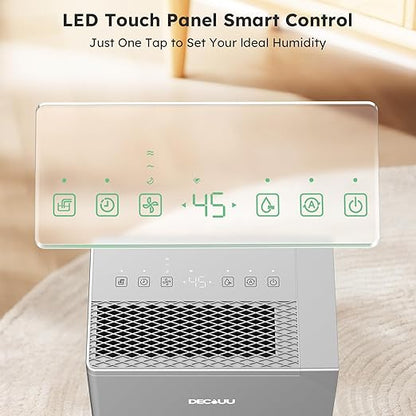 5000 Sq.Ft Energy Star Most Efficient 2024 Dehumidifier with Pump,DECIUU Max 100 Pint Dehumidifier for Basement with Drain Hose,Intelligent Humidity Control for Home Bathroom Garage