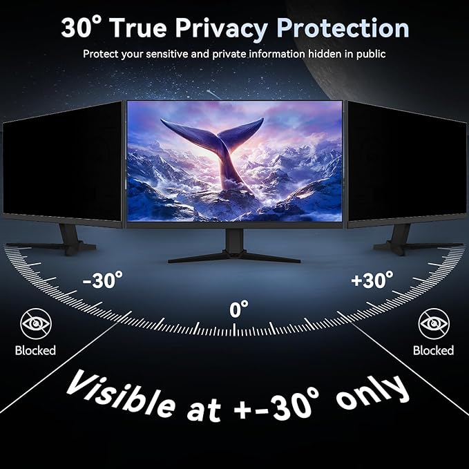 [2024 New] 34 Inch Computer Privacy Screen Filter for 21:9 Widescreen Monitor, Removable Eye Protection Anti Glare Blue Light Filter Privacy Shield, Anti Spy Screen Protector Film 34 in