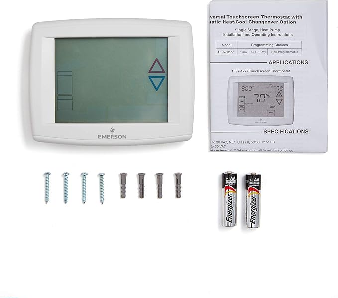 White Rodgers Emerson 1F95-1277 Touchscreen 7-Day Programmable Thermostat