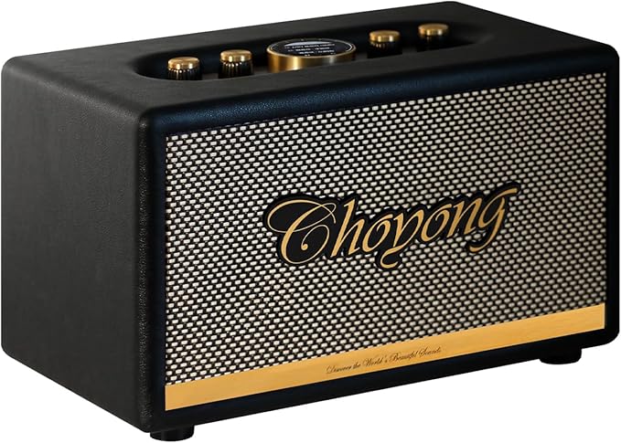 CHOYONG Maestro C2 WiFi Speaker Wireless Bluetooth Smart Speaker,Three-Way Speaker System,Internet Radio Global Station,Record Player Compatible with RCA Input,Choyoung C2