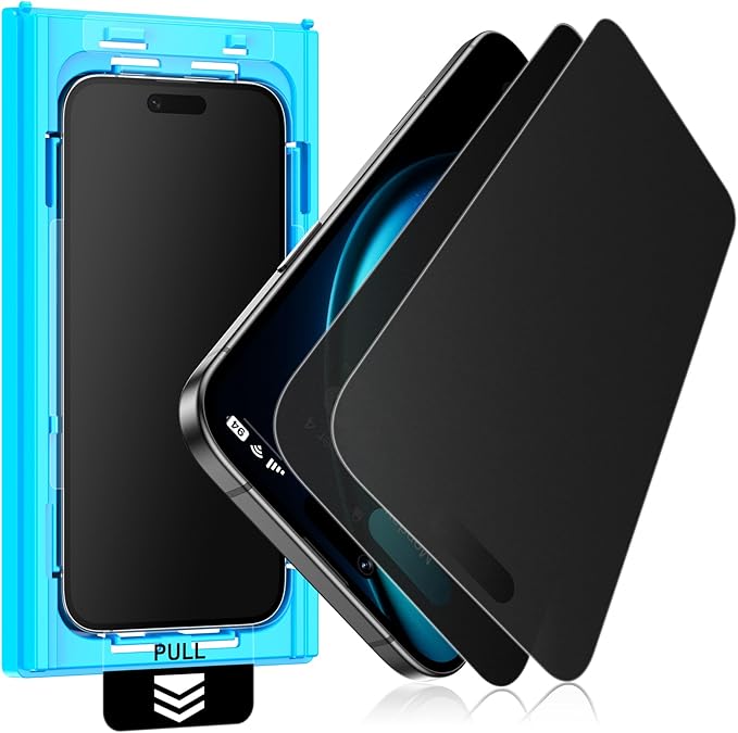 Mothca 2 Pack Matte Privacy Screen Protector for iPhone Air 6.5-inch [Auto Fit Box Dust-Free] Anti Spy Anti-Glare Anti-Fingerprint Full Coverage Tempered Glass, Smooth as Silk, Case Friendly