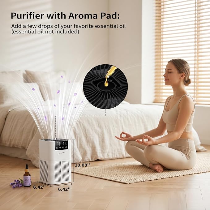 Air Purifier for Home, HEPA Air Purifier, White