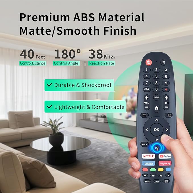 Voice Replacement Remote Control for Onvo Ov43f800 Ov55f900 ARRQW Kogan 32HA10V3 24HA20T3 Star-x 55UH680V Sansui ES50V1UA EKO K240HSGHD CAIXUN TD Systems TEAC Tesla blaupunkt JVC RM-C3408E Walton