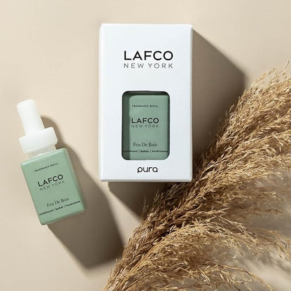 LAFCO New York Pura Smart Device Refill, Feu de Bois - Pack of 2 - Vial Delivers Up to 2 Weeks of Fragrance Life - Made in The USA