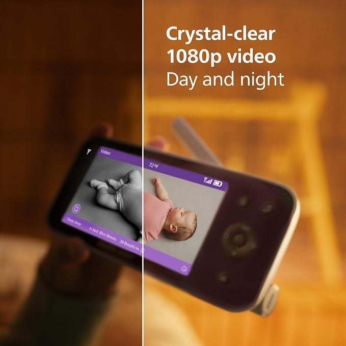 Philips Avent Premium Connected Baby Monitor, 1080p Camera, 5" HD Screen