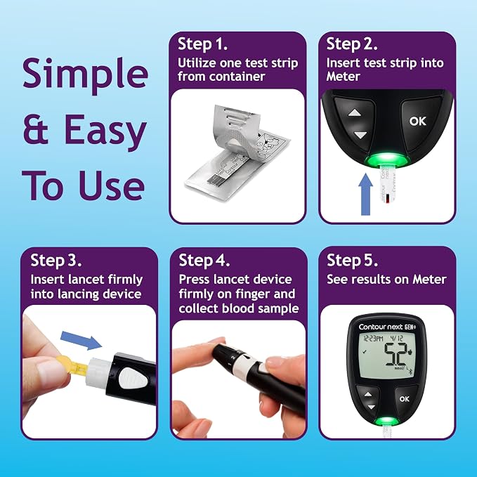 Ascensia Contour Next Blood Glucose Diabetes Test Strips, 70 Count