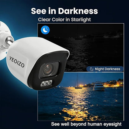YEOIZO Marine Analog Camera, Night Vision Security Camera for Yacht, Ultra-Low Light Night Sailing Camera for Boat