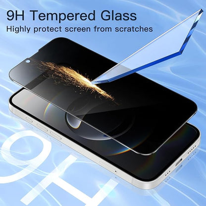 JETech Privacy Full Coverage Screen Protector for iPhone 17e (2026) / iPhone 16e, Anti-Spy Tempered Glass Film, Edge to Edge Protection Case-Friendly, 6.1-Inch Display, 2-Pack