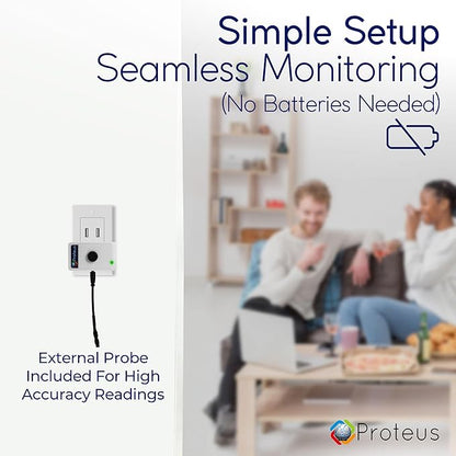 Proteus AMBIO - Wifi Temperature Humidity sensor with Buzzer and Email/Text Alerts