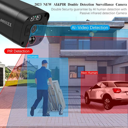 (2026 Update) Wireless WiFi Outdoor Security Camera System with Dual Antenna Cameras, 55% Stronger Signal, 130° Wide Angle, 65ft Night Vision, 2-Way Audio, No Monthly Fee, Home NVR Security System