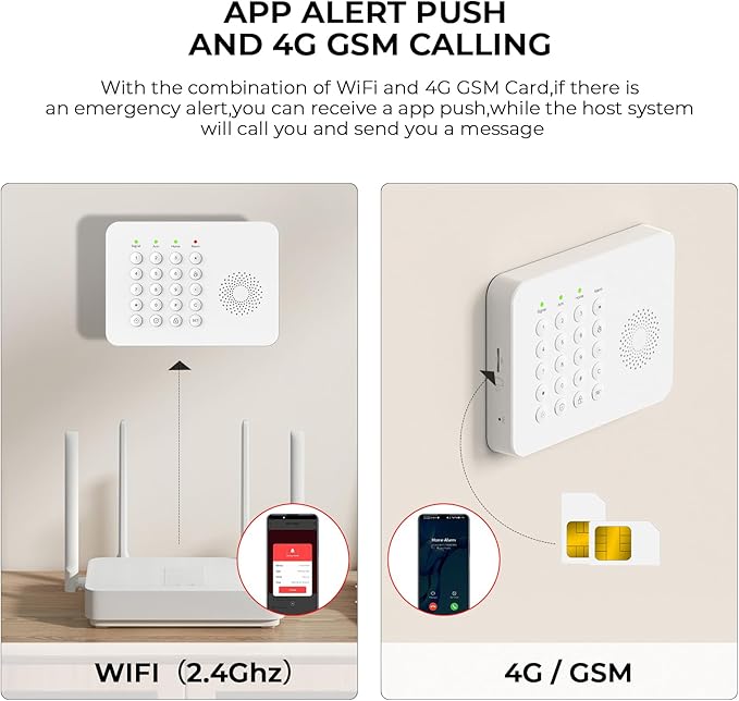 PGST Wireless Home Security Alarm System, DIY Anti-Theft Alarm Kit with Door Window Sensors, Motion Detector, Remote Control for Home Apartment Office Garage
