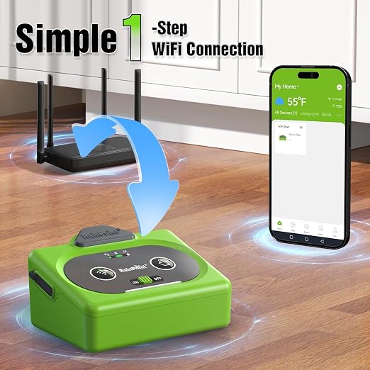 RAINPOINT Direct WiFi Connection Smart Auto Plant Waterer Indoor Drip Irrigation System Kit Local Storage Memory,WiFi-Enable APP Control,Adjustable Water Output Water 10-15 Plants