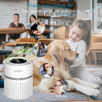 AZEUS EPI810 Air Purifier, (white) Portable Desktop Air Purifier