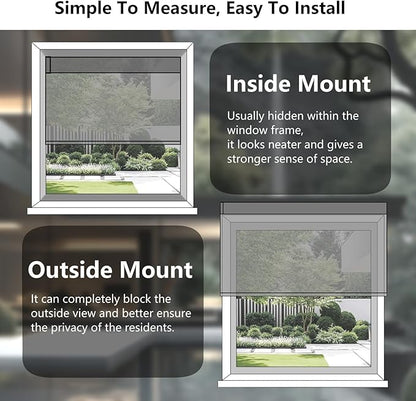 Motorized Blackout Roller Shades with Remote – Smart Blinds for Bedroom, Alexa Google Home Siri, Matter Compatible, Custom Electric Window Shades, Cordless Rechargeable