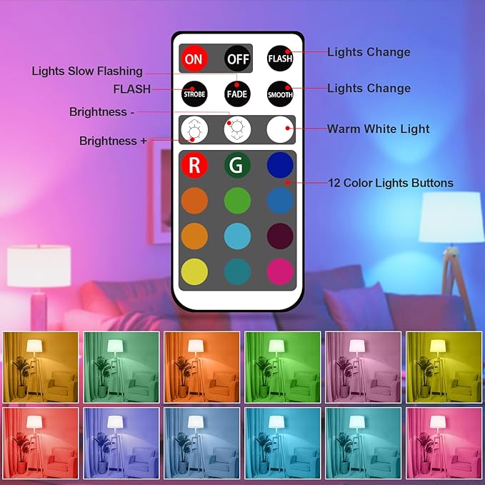 XRise G9 LED Bulb 2.5W Dimmable RGB+White Color Changing with Remote Control Equivalent 25W Halogen G9 Base LED Light Bulbs 6000K 250LM, No Flicker,9 Pack