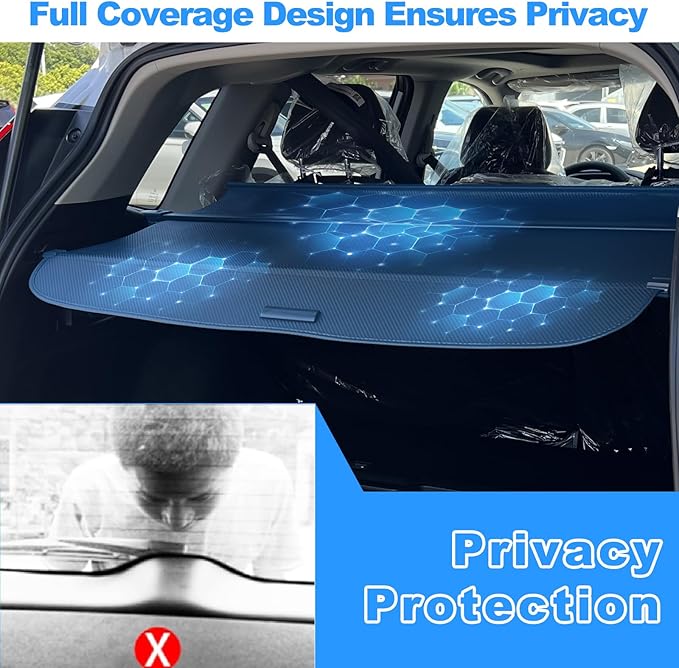 AUXKO Retractable Cargo Cover for Honda CRV 2023-2026, Trunk Cover Shade Cover for 2025 2026 Honda CRV, Shielding Shade Anti-Peeping Luggage Privacy Screen,Carbon Fiber(NOT for Sport Touring Hybrid)