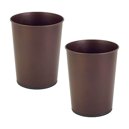 Bath Bliss 5 Liter Small Wastebasket | Round Open Top | Trash Can | Bathroom | Bedroom | Kitchen | Office | Dorm | Disposal Waste Bin | Garbage | Metal | Oil Rubbed Bronze