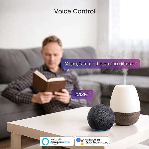 Smart Plug, 10A WiFi Smart Plugs Compatible with Alexa & Google Home | Smart Outlet Timer with APP Remote Control, 2.4GHz Wi-Fi Only, No Hub Required, ETL FCC Listed, White