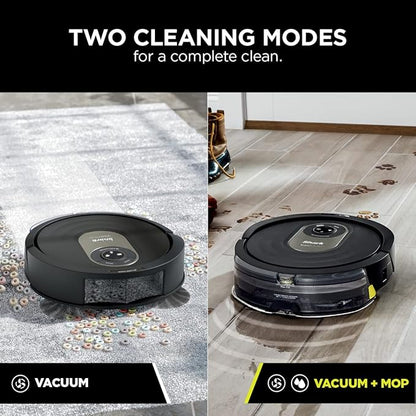 Shark AV2001WD AI VACMOP 2-in-1 Robot Vacuum and Mop with Self-Cleaning Brushroll, Home Mapping, Perfect for Pet Hair,Compatible Alexa,Wi-Fi Black/Brass (Renewed)