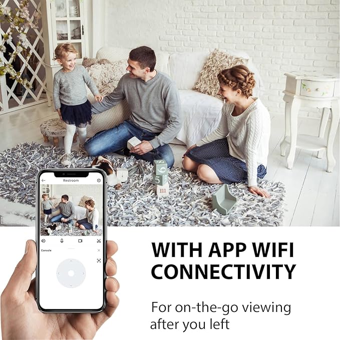 Hidden Camera, 1080P Wireless Mini Camera Indoor Nanny Cam for Home Security, 60-Days Battery Life, Auto Night Vision, AI Motion Detection, Live Remote Viewing for Nanny Pet Baby Monitoring
