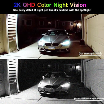 Rraycom 2Pack Security Cameras Outdoor Wireless,2K 5G/2.4GHz Battery Powered Camera for Home Security, Cloud/SD, No Monthly Fee, AI Motion Detection, Color Night Vision,2-Way Audio, Works w/Alexa