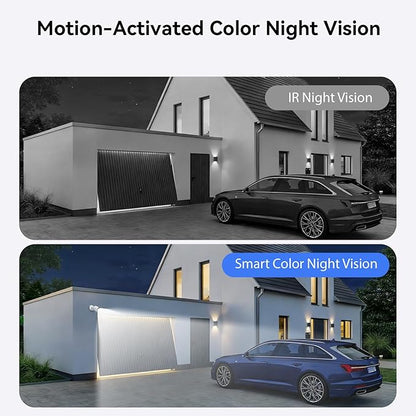 4K Wired Security Camera System, 8CH 8MP Lite DVR with 3TB HDD, 4X 8MP Wired CCTV Cameras, Indoor/Outdoor Home Surveillance DVR Kit with Human/Vehicle Detection, Smart Dual Light, 24/7 Record