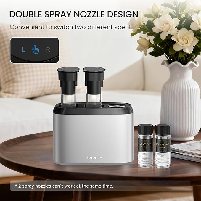 Waterless Scent Diffuser,Hotel Scent Oils Included-Whole House Air Freshener-Scent Diffusers for Home,Office,Essential Oil Diffuser Large Room,Smart, Cold-Air Tech,App Control (Luxury SL)
